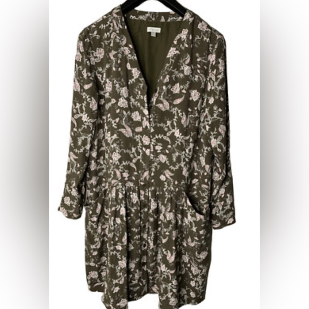 Garnet Hill Floral Paisley Drop Waist Dress Lined Pockets 10